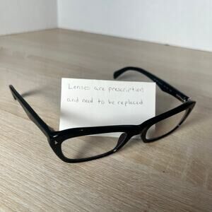 Prada VPR 16N 1AB-1O1 Eyeglasses Black Cat Eye PARTS ONLY 53-18 135 Italy